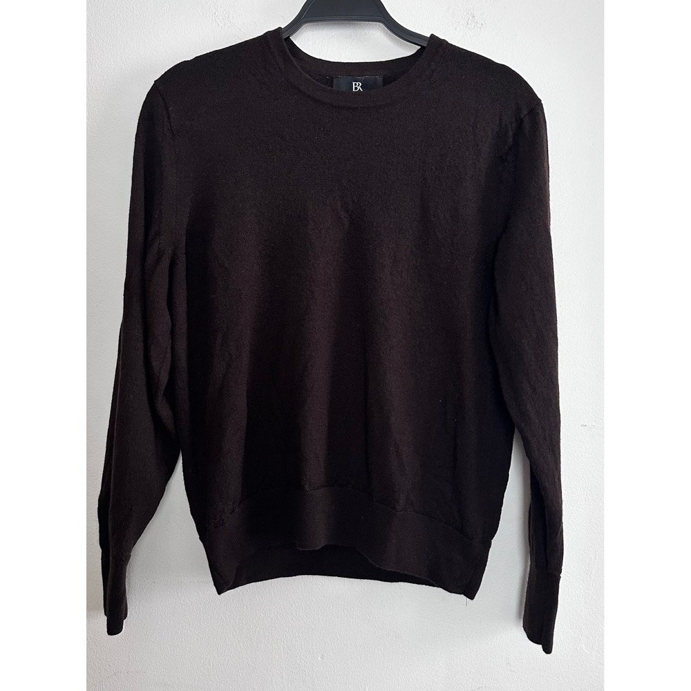 Banana Republic Vintage Brown 100% Merino Wool Crewneck Sweater L Quiet Luxury